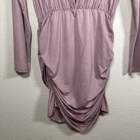 Go Couture Ruched Long Sleeve Women's Dress Medium - Picture 7 of 9